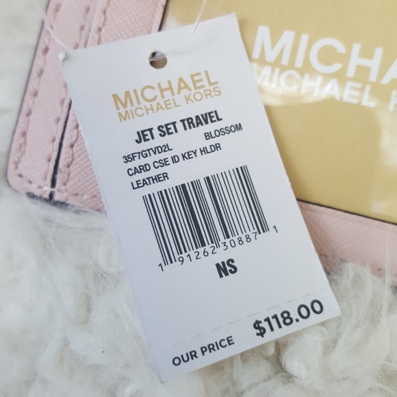 SOLD NWT Michael Kors key chain card blossom pink - Picture 4 of 4